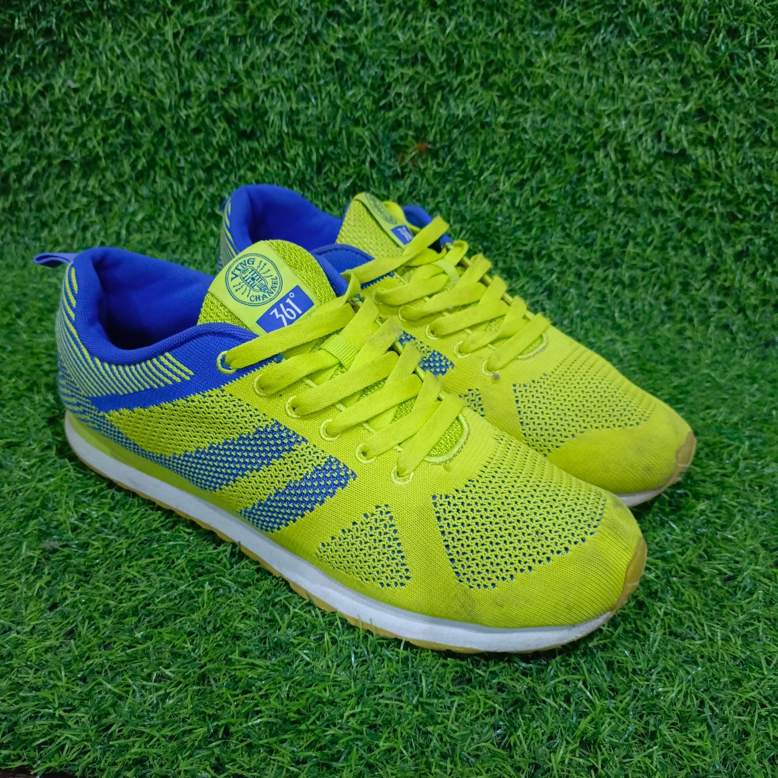 Lime Green 361° Running Shoes (Size: 42-43) - Image 3