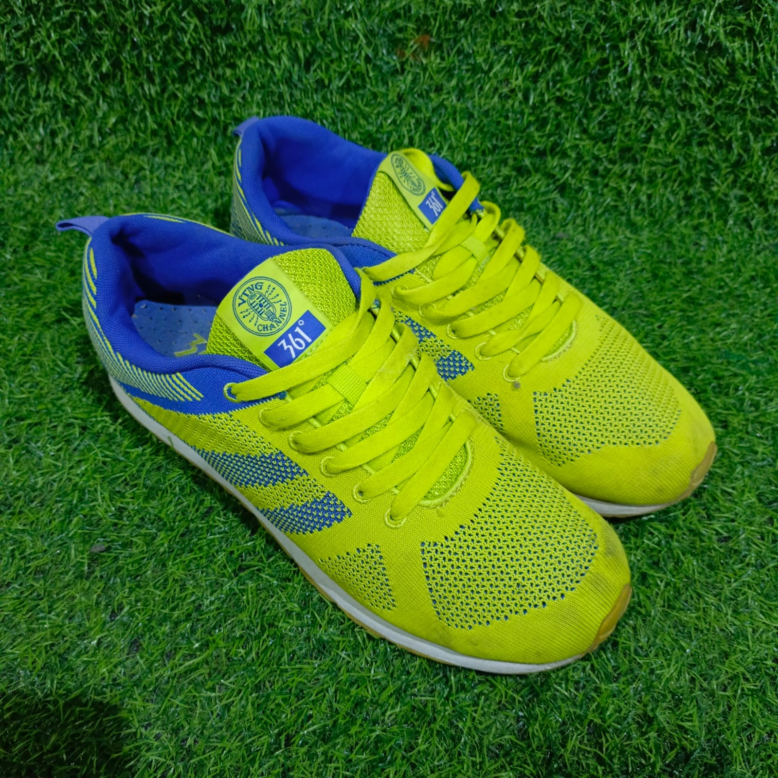 Lime Green 361° Running Shoes (Size: 42-43) - Image 2
